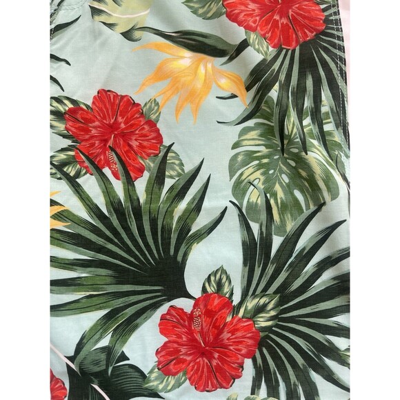 Hurley Men’s Turquoise Hibiscus Boardshort Sz 36 New - Picture 4 of 10